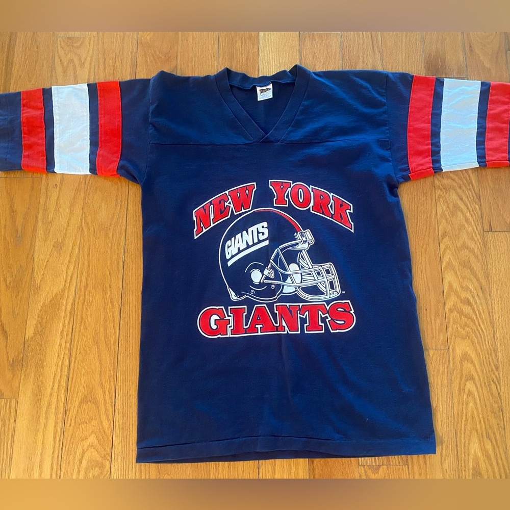 New York Giants Vintage 3/4 T-shirt Size Large